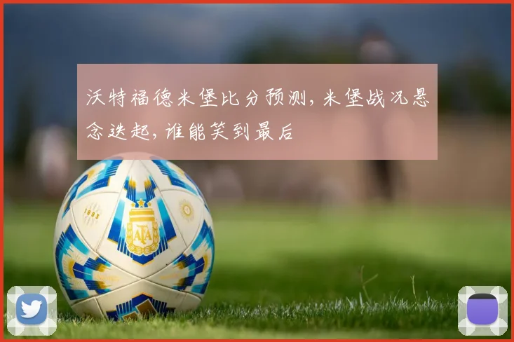 沃特福德米堡比分预测,米堡战况悬念迭起,谁能笑到最后